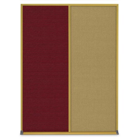 United Visual Products Single Door Radius Corkboard, 24"X36", G UV8001-GOLD-APRICOT
